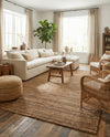 Coastal Haven Jute Collection Area Rug - Malibu Rectangle Sepia Brown  lifestyle 17