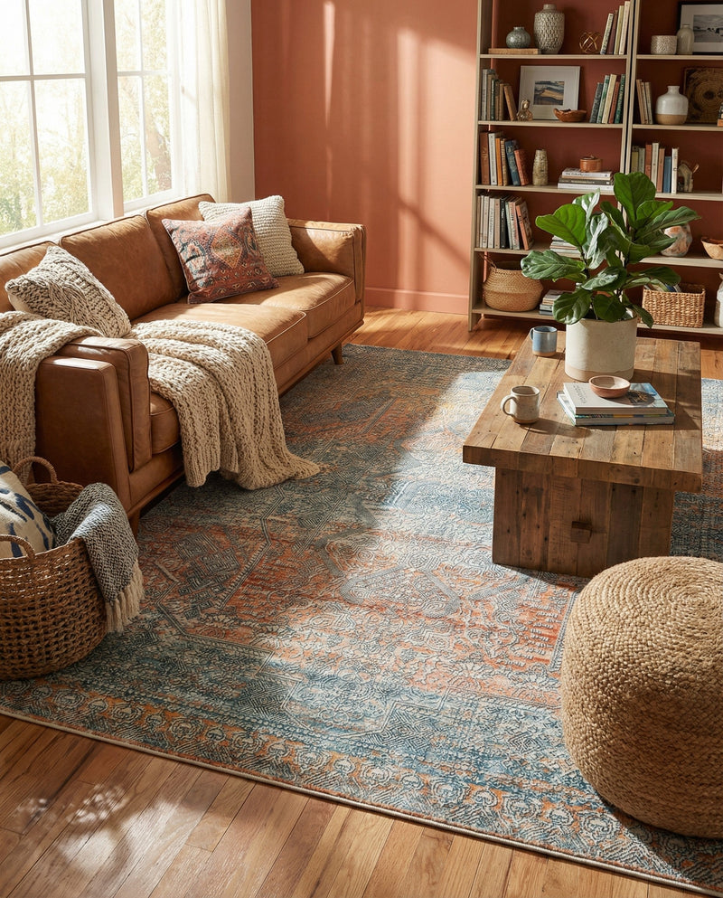 Coastal Haven Collection Area Rug -  Oceania Rectangle Multi  lifestyle 12