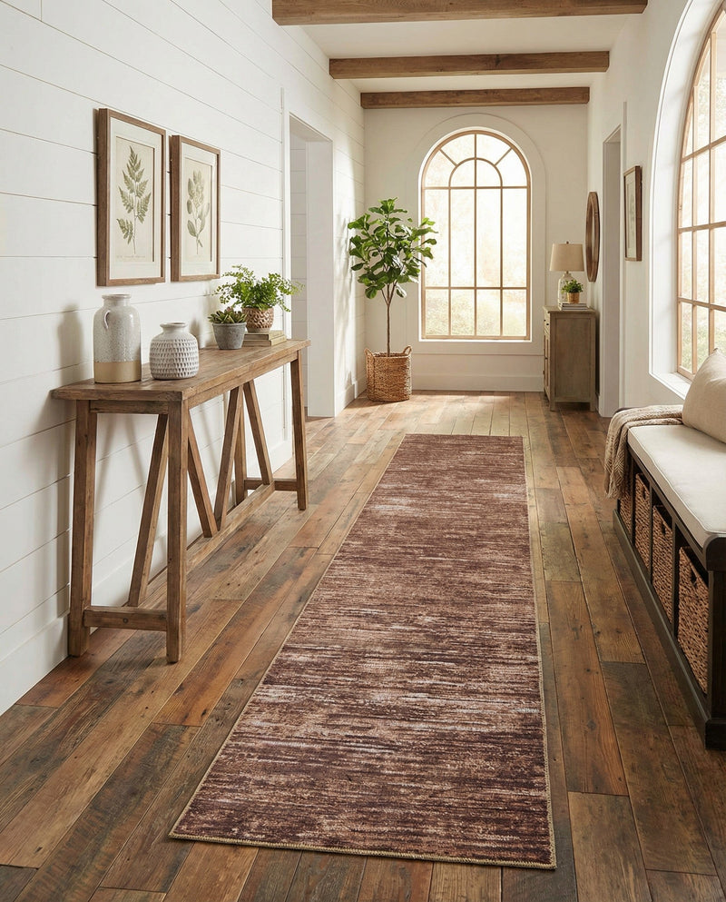 Sahara Essence Collection Area Rug - Oasis (Brown) Runner Brown  lifestyle 75