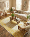 Dover Terrace Collection Area Rug - Marina (Yellow) Rectangle Yellow  lifestyle 5