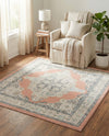 Beverly Grove Collection Area Rug -  Fairfax (Rose) Square Rose  lifestyle 35