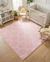 Trellis Mosaic Collection Area Rug -  Pergolatown (Light Pink) Square Light Pink  lifestyle 41