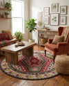 Sedona Vista Collection Area Rug -  Anasazi Round Multi  lifestyle 53