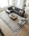Serenity Sands Collection Area Rug -  Hushhaven Rectangle Gray  lifestyle 16