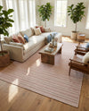 Seaside Stripes Collection Area Rug -  Boardwalk (Red) Rectangle Red  lifestyle 5
