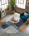 Colorburst Oasis Collection Area Rug - Palette Octagon Multi  lifestyle 53