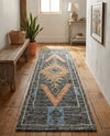 Caspian Wool Collection Area Rug - Ephesus Runner Charcoal Gray  lifestyle 50