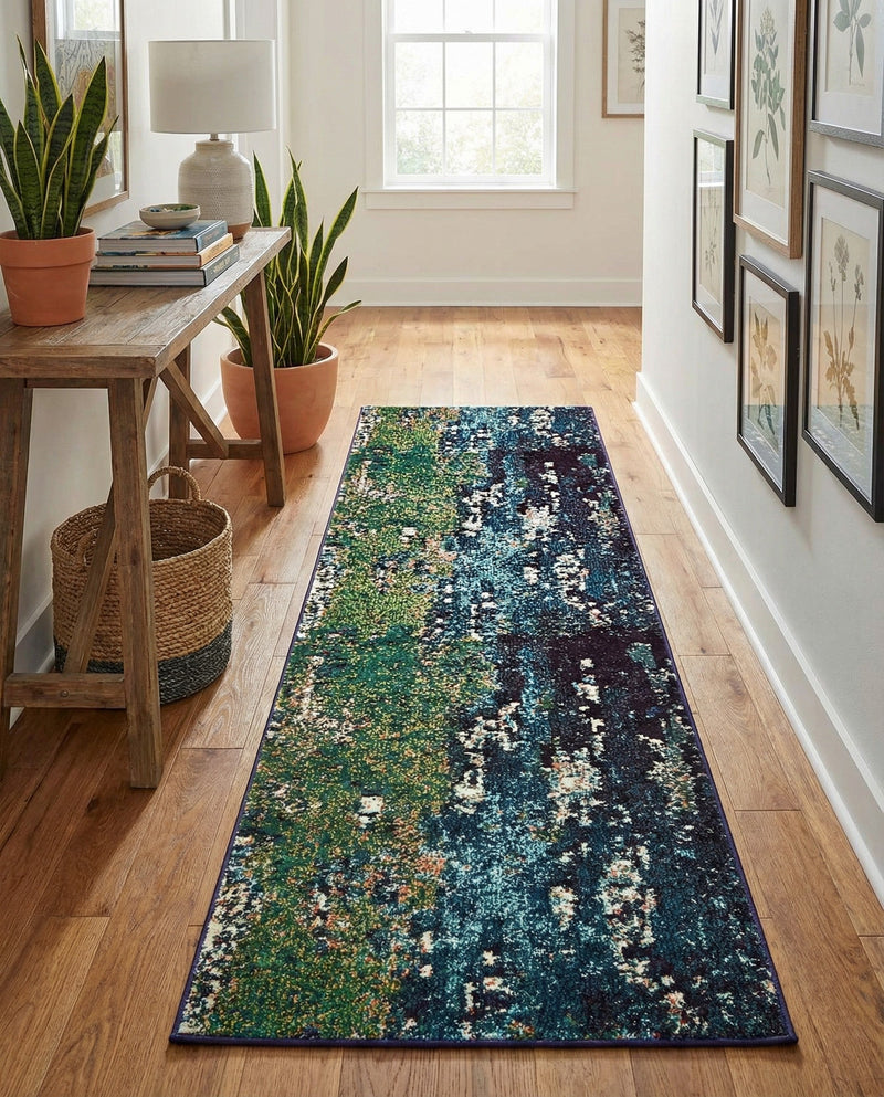 Marrakesh Elegance Collection Area Rug -  Figuig Runner Navy Blue  lifestyle 47