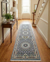Persian Elegance Collection Area Rug -  Hamedan (Blue) Runner Blue  lifestyle 66