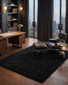Eternal Plush Oasis Collection Area Rug -  Tranquility (Onyx Black) Rectangle Onyx Black  lifestyle 21