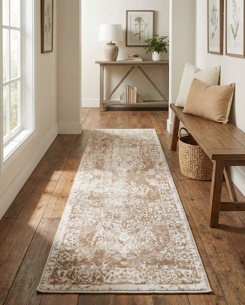 Cambridge Classics Collection Area Rug -  Magdalene (Beige) Runner Beige  lifestyle 79