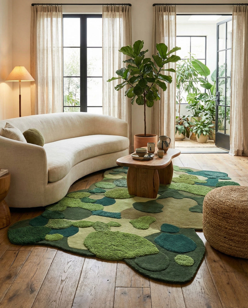 Forest Floor Oasis Collection Area Rug - Willowbrook Rectangle Green  lifestyle 6