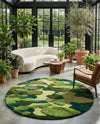 Forest Floor Oasis Collection Area Rug - Willowbrook Round Green  lifestyle 27