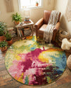 Marrakesh Elegance Collection Area Rug -  Draa Round Multi  lifestyle 57