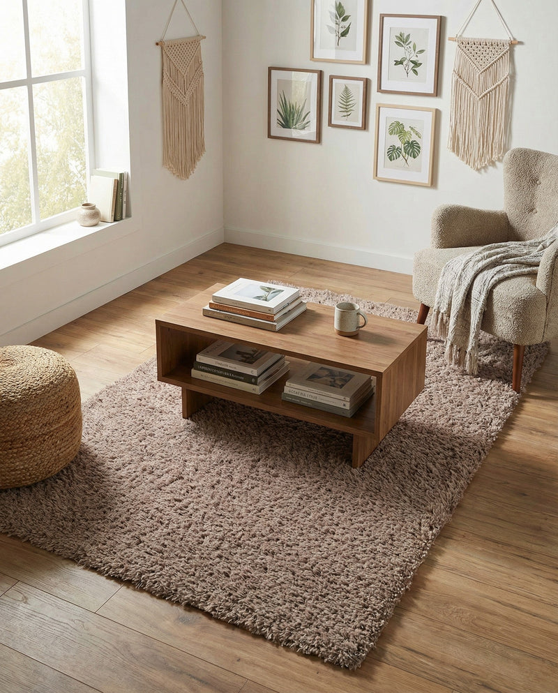 Eternal Plush Oasis Collection Area Rug -  Tranquility (Khaki) Rectangle Khaki  lifestyle 29