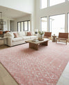 Marrakesh Lattice Collection Area Rug - Casablanca (Rose Pink) Rectangle Rose Pink  lifestyle 17
