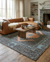 Caspian Wool Collection Area Rug - Ephesus Rectangle Charcoal Gray  lifestyle 11