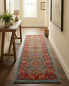 Persian Elegance Collection Area Rug -  Nain Runner Light Blue  lifestyle 53