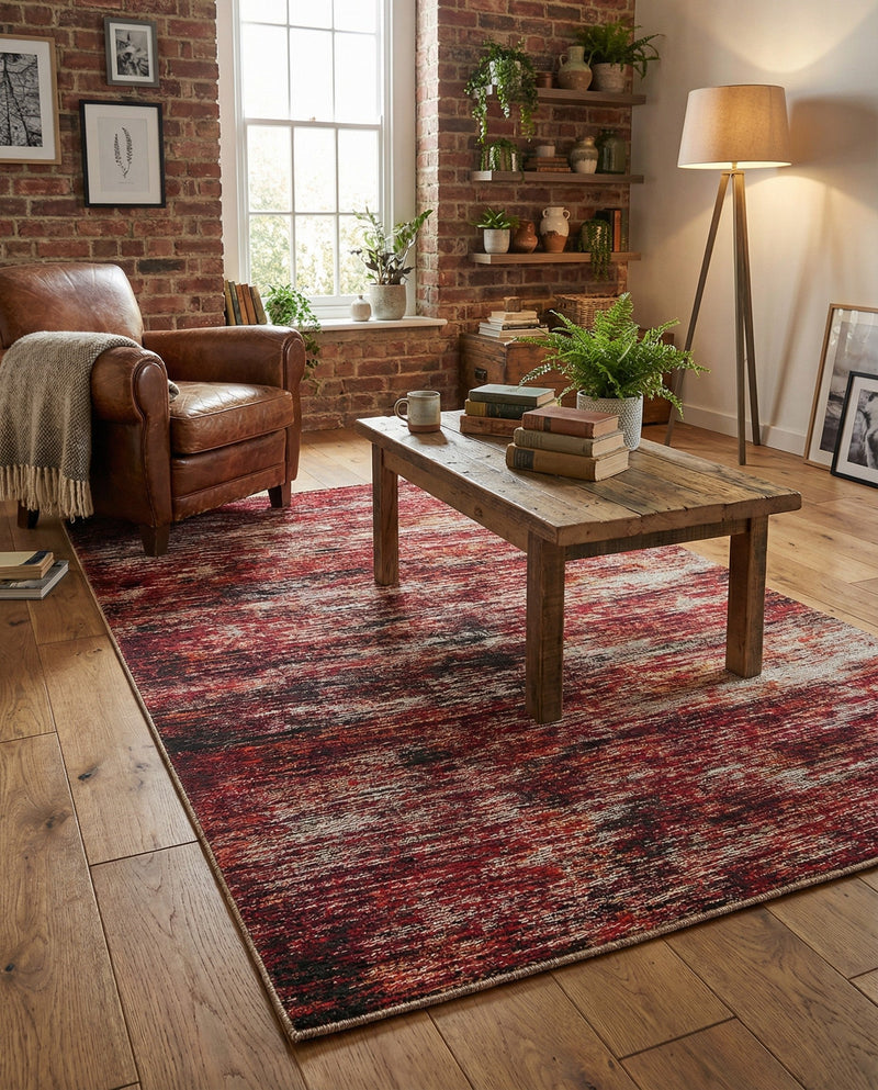 Sahara Essence Collection Area Rug - Oasis (Rust Red) Rectangle Rust Red  lifestyle 16