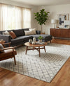 Mediterranean Lattice Collection Area Rug - Santorini (Ivory and Gray) Rectangle Ivory and Gray  lifestyle 8