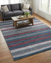 Laguna Sands Collection Area Rug -  Malibu Rectangle Navy Blue  lifestyle 18