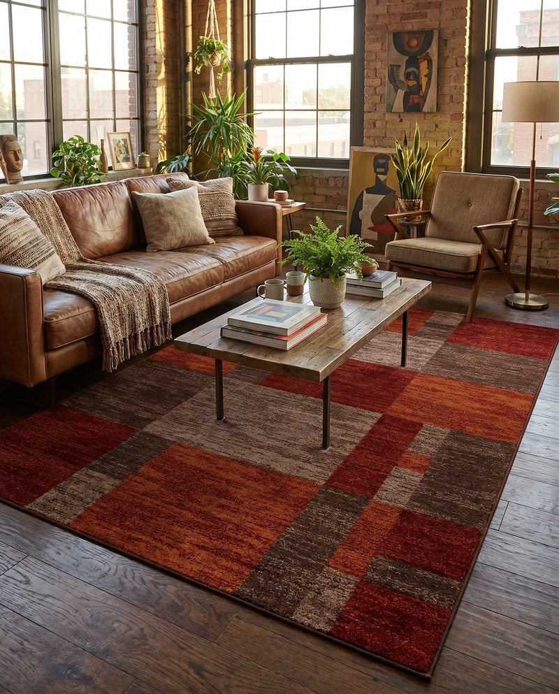 Autumn Meadow Collection Area Rug -  Sycamoreside (Multi) Rectangle Multi  lifestyle 18