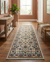Casablanca Tapestry Collection Area Rug -  Marrakech (Cloud Gray) Runner Cloud Gray  lifestyle 58