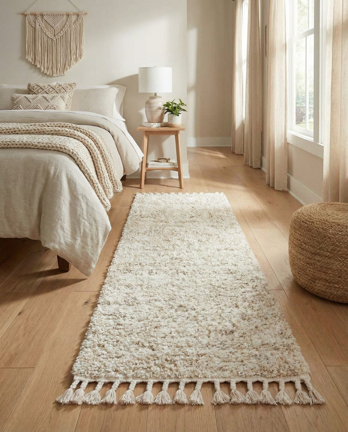 Cozy Cove Shag Collection Area Rug -  Harbor Runner Ivory  lifestyle 159