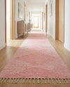 Thar Cotton Collection Area Rug - Jaisalmer (Rose) Runner Rose  lifestyle 66