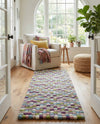 Woolen Sphere Collection Area Rug - Orbsburg (Pink and Purple) Runner Pink and Purple  lifestyle 28