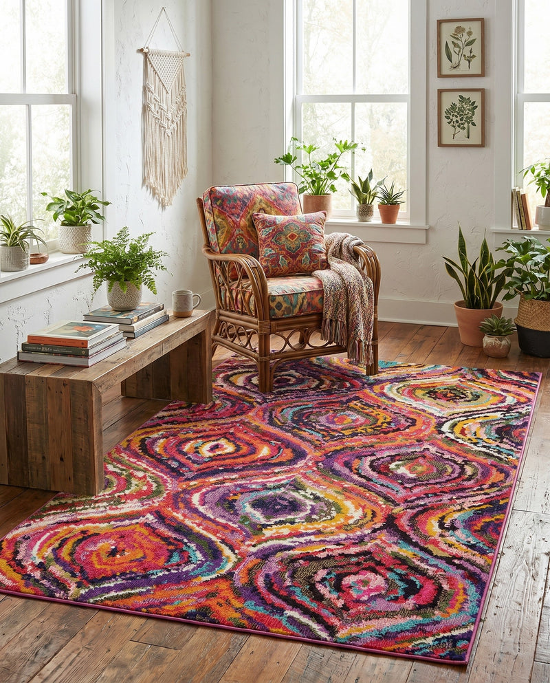 Marrakesh Elegance Collection Area Rug -  Bahia Rectangle Multi  lifestyle 15