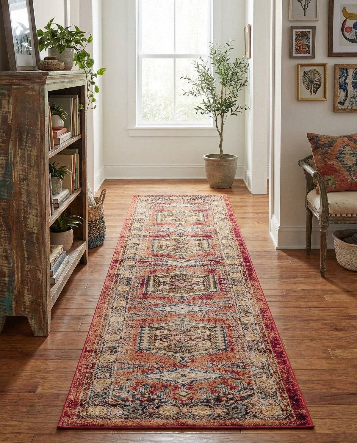 Eden Oasis Collection Area Rug -  Refuge (Terracotta) Runner Terracotta  lifestyle 84