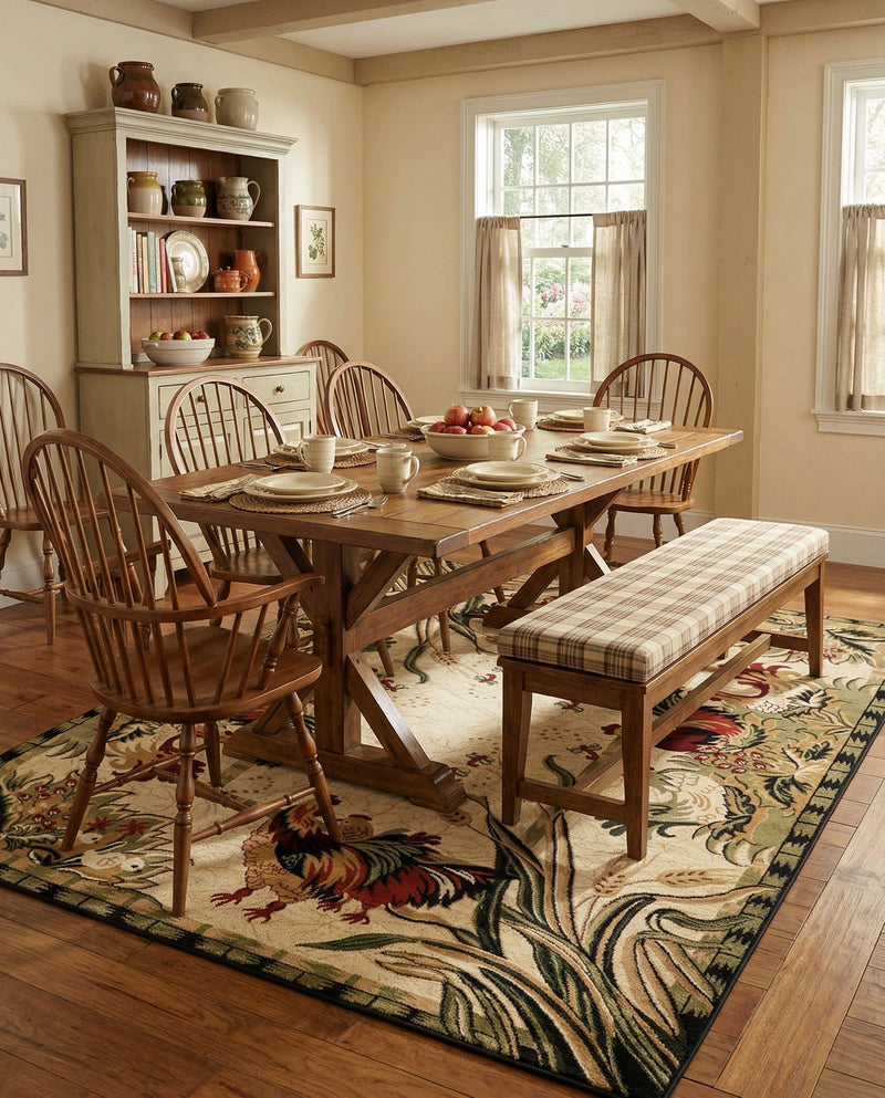 Rural Charm Collection Area Rug - Meadowbrook Rectangle Cream  lifestyle 18