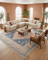 Savannah Series Collection Area Rug -  Augusta (French Blue) Rectangle French Blue  lifestyle 4