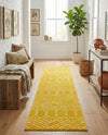 Marrakesh Lattice Collection Area Rug - Casablanca (Yellow) Runner Yellow  lifestyle 76