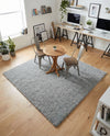 Cozy Comfort Shag Collection Area Rug - Haven (Cloud Gray) Square Cloud Gray  lifestyle 65