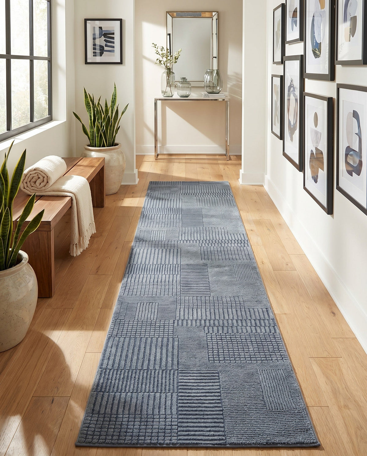 Haven Tapestry Collection Area Rug -  EnchantedGrove Runner Slate Blue  lifestyle 27