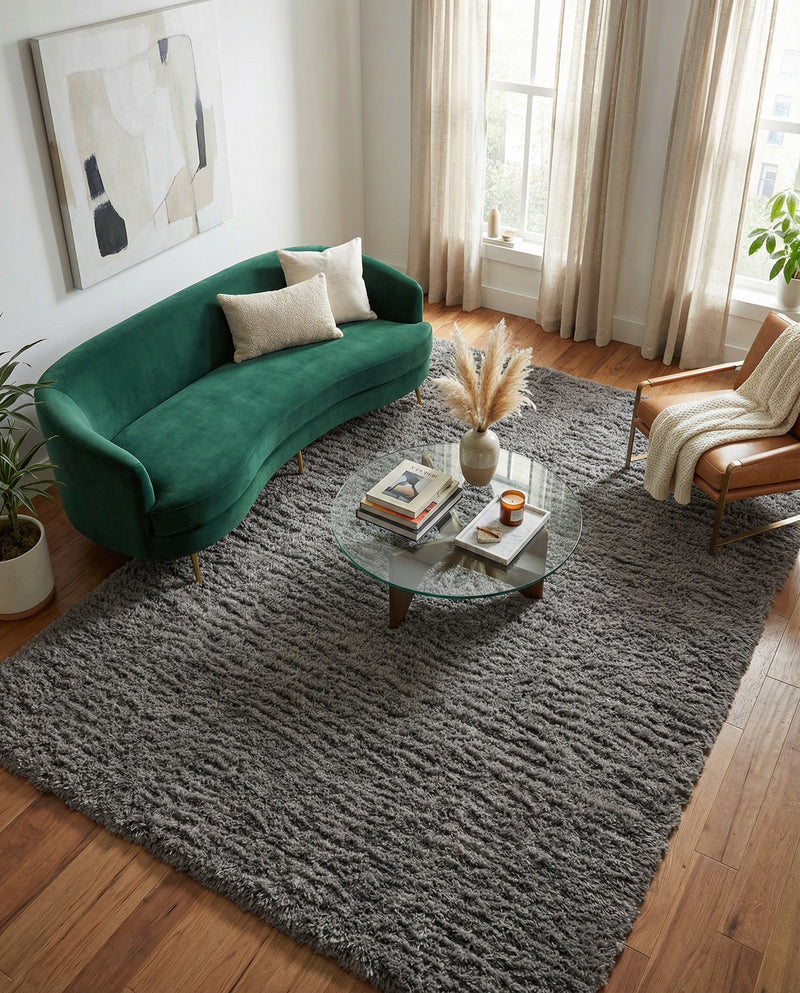 Eternal Plush Oasis Collection Area Rug -  Tranquility (Smoke) Rectangle Smoke  lifestyle 24