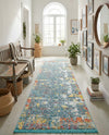 Caribbean Breeze Collection Area Rug -  Quantic Runner Blue  lifestyle 39