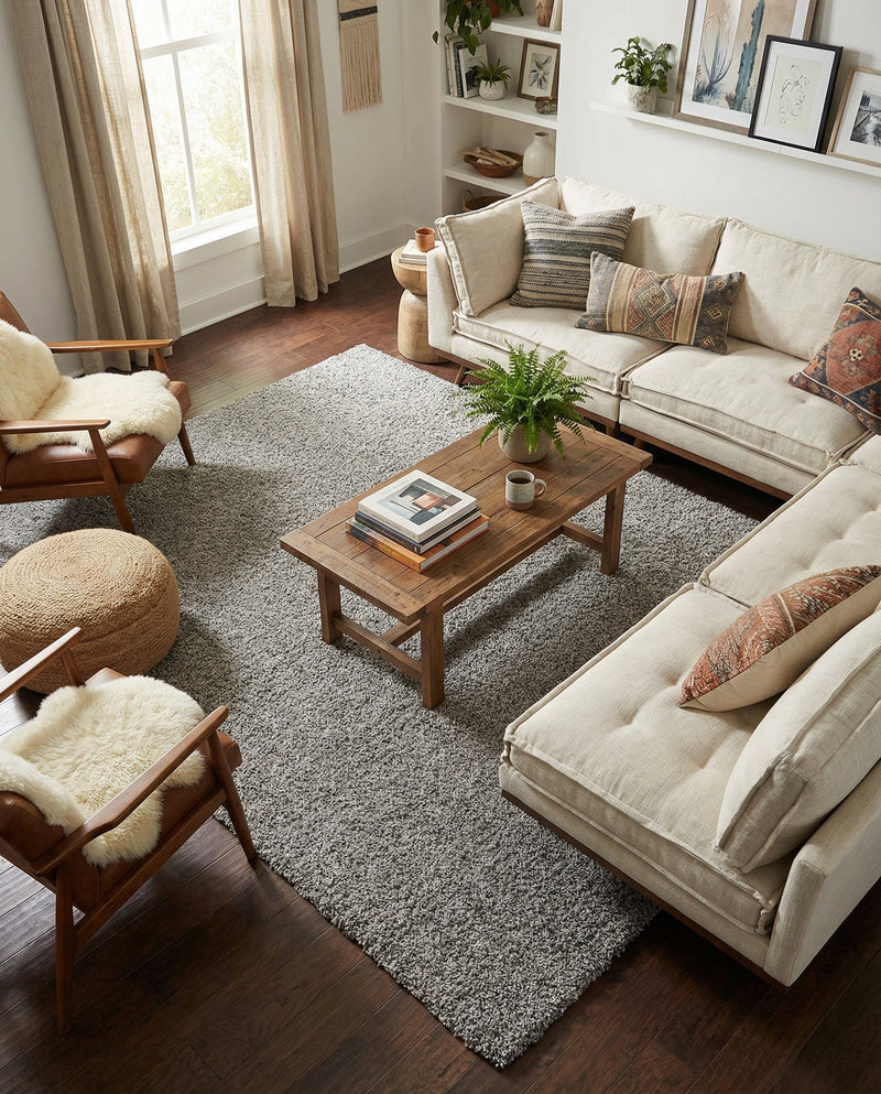 Plush Oasis Collection Area Rug - Serenity (Cloud Gray) Rectangle Cloud Gray  lifestyle 31