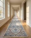 Seville Stripes Collection Area Rug - Cadiz (Blue) Runner Blue  lifestyle 51