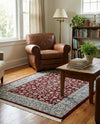 Persian Elegance Collection Area Rug -  Ardabil Rectangle Burgundy  lifestyle 49
