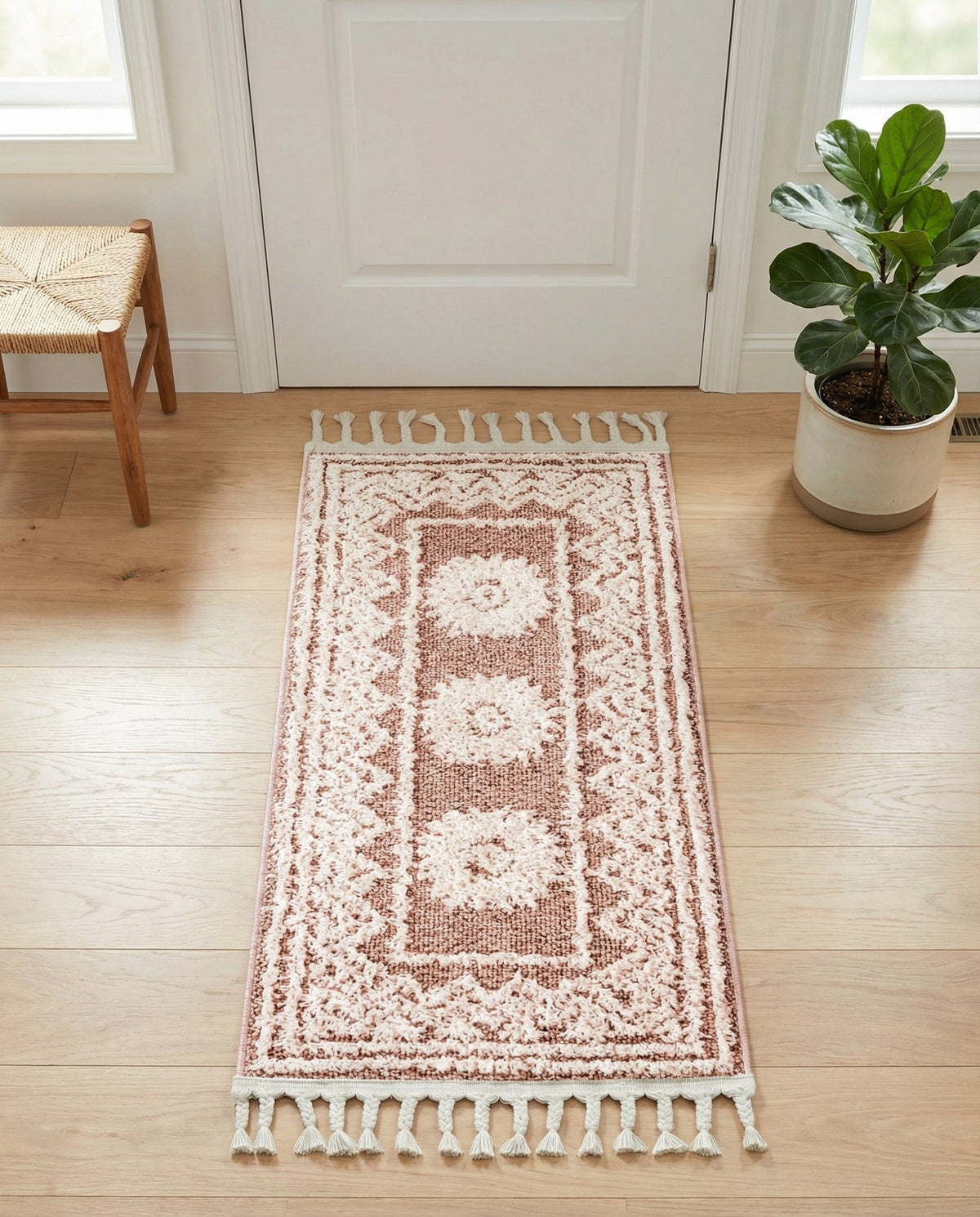 Sahara Chic Collection Area Rug -  Tangier Runner Pink  lifestyle 200