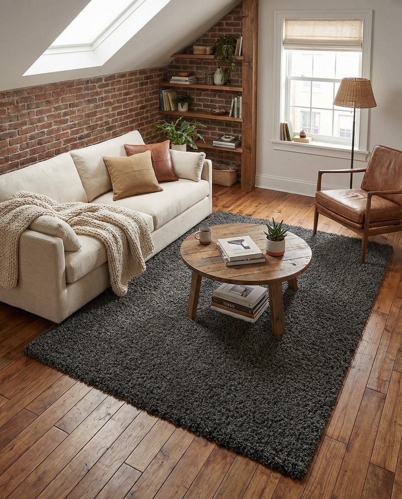 Plush Oasis Collection Area Rug - Serenity (Graphite Gray) Rectangle Graphite Gray  lifestyle 16