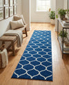 Trellis Mosaic Collection Area Rug -  Pergolatown (Navy Blue) Runner Navy Blue  lifestyle 91