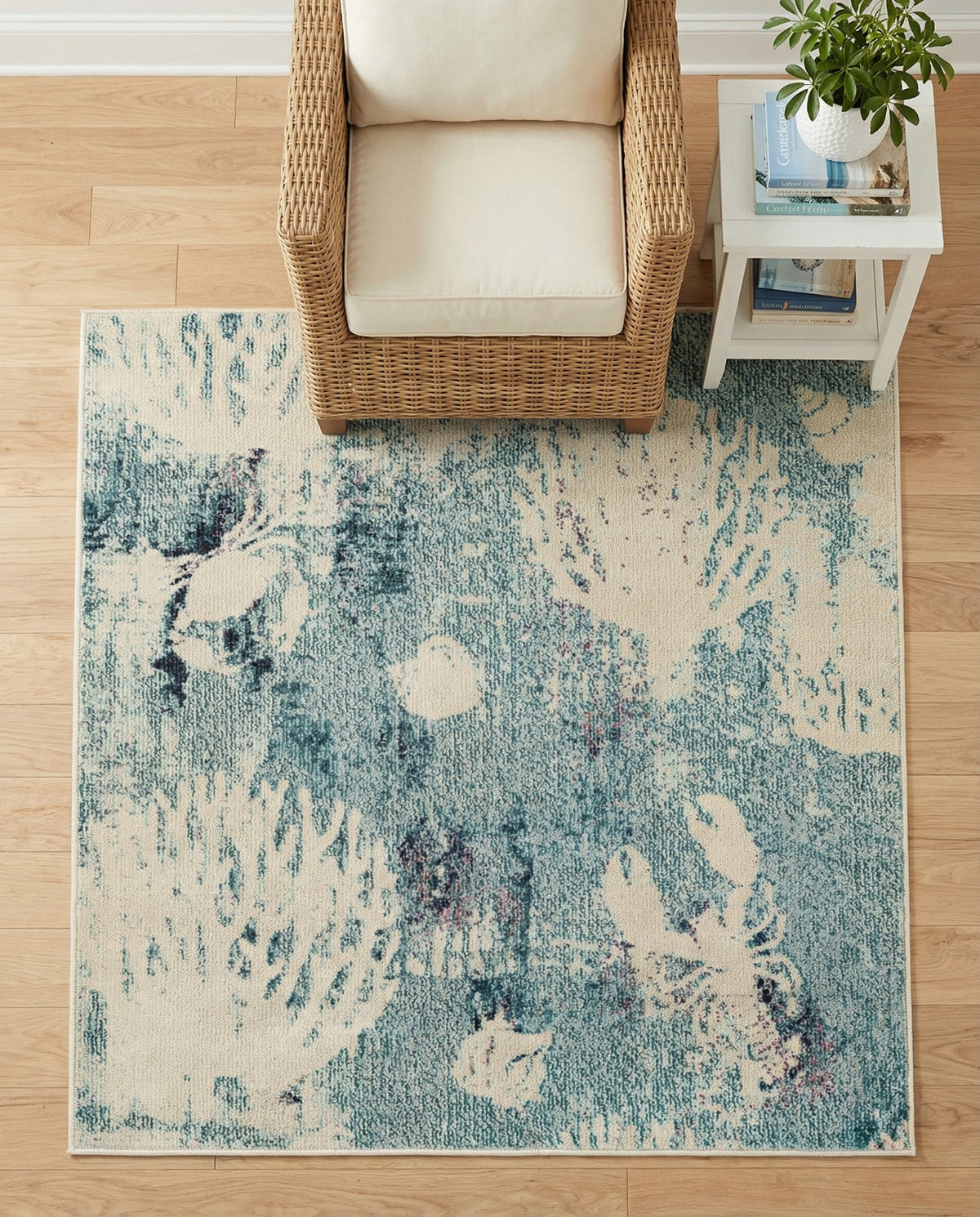 Sorrento Shores Collection Area Rug -  Vico Square Light Blue  lifestyle 49