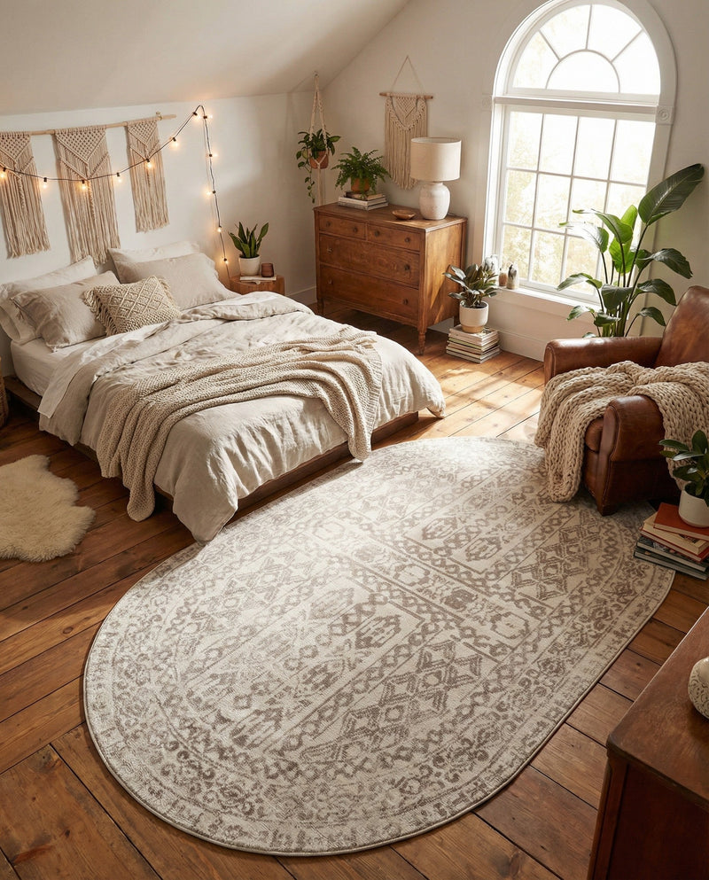 Cambridge Classics Collection Area Rug - Trinity (Cream) Oval Cream  lifestyle 55