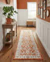 Savannah Elegance Collection Area Rug - Augusta (Rust Red) Runner Rust Red  lifestyle 77