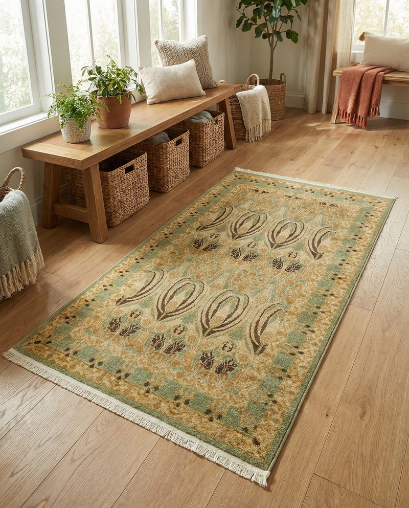 Chelsea Elegance Collection Area Rug -  Brompton (Light Green) Rectangle Light Green  lifestyle 14