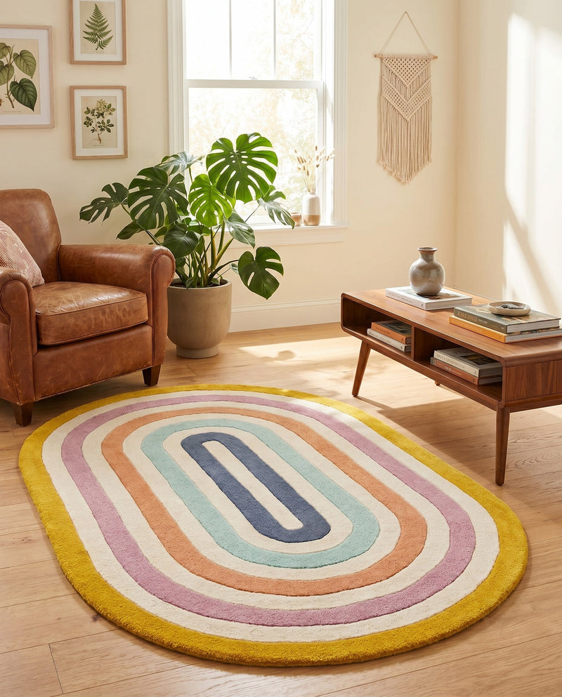 Shepherd's Glen Wool Collection Area Rug - Eldon Oval Multi  lifestyle 33